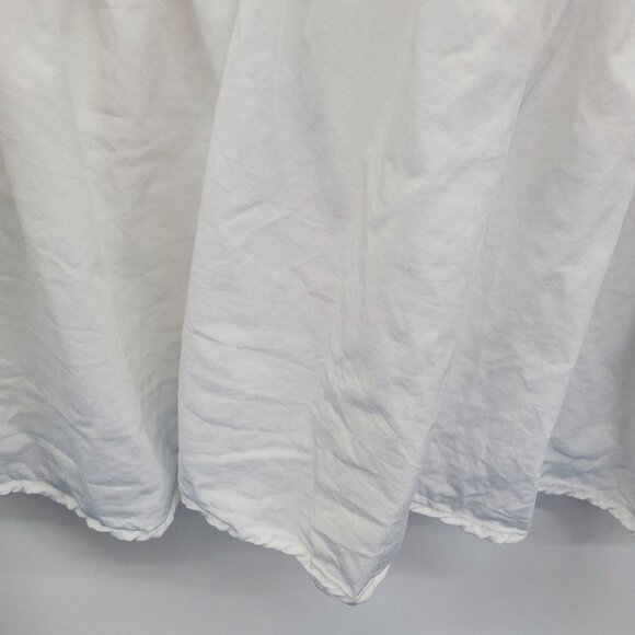 Terra & Sky Womens White Smocked Short Sleeve Peplum Blouse Top Size 2X V-Neck - Picture 6 of 13